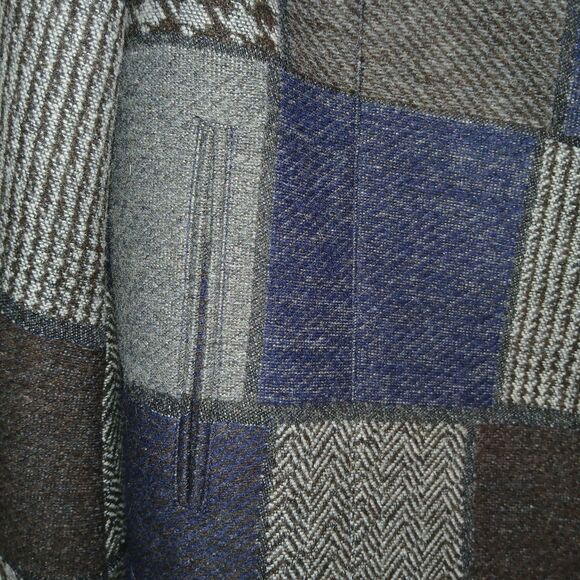 BCBGMAXAZRIA Patchwork Wool Blend Jacket Coat Moto Style Size XS - Picture 13 of 16